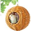 lisutupode Piccola casetta per uccelli, in rattan, per fringuelli, casetta intrecciata, cavità per pappagallini, canarino, parrocchetti, piccoli animali