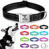 WASHNN Collare personalizzato per cani - Regolabile e riflettente, in nylon resistente con incisione laser del nome, indirizzo e numero di telefono, adatto a cani e gatti di taglia piccola, media e grande