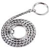 Aisi Millya Pet, collare per cani a catena regolabile in acciaio inox, per addestramento, color argento, 40 cm