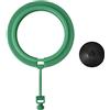 Qcwwy Anello rotondo per acquario con forte ventosa, previene la dispersione dell'acqua, riduce gli sprechi alimentari, adatto per alimenti in scaglie, verde, diametro 7,5 cm
