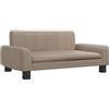 vidaXL Letto per Cane, Divano per Animali Domestici con Cornice in Legno, Cesto per Cuccioli Casa Interna, Cappuccino 70x45x30 cm Similpelle