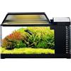 Generico Acquario Per Betta - Vasca Per Pesci Con Filtro Integrato E Luci LED,Pompa Silenziosa Piccola con Filtro, Accessori Intelligenti da Scrivania per Decorare Camera da Letto e Soggiorno