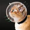 Hoqqf Museruola trasparente per gatti con cappuccio traspirante, casco regolabile per gattini da astronauta, evita che gli animali domestici mordano durante la toelettatura, Hoqqf, maschera per gatti