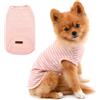 PAIDEFUL Abbigliamento per Cani di Piccola Taglia Ragazzo Ragazza Estate Maglietta a Righe con Cucciolo Gilet Traspirante Cotone Tee Senza Maniche Chihuahua Yorkshire Rosa XL