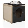 hjh LIVING hjh LVING - Casetta per gatti a casa, 50 x 60 x 55,5 cm, per lettiera per gatti, portata fino a 30 kg, colore: nero/rovere