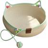 FashionCha Cesta Morbida per Gatti Intrecciata a Mano con Pallina Divertente AntiGraffio E Traspirante Adatta per, L
