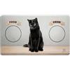 La Zerbineria - Tappeto MAGIC - Tappeto Ciotole - Lavabile in Lavatrice - Antiscivolo - Made in Italy - Mod. Gatto Comune - cm. 68x39 - cod. 22568 (Black)