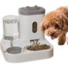 Hozaenwa Alimentatore Automatico per Gatti,Contenitore d'acqua 2-in-1 - Distributore di Cibo per Gatti | Interno, animali, gattini, cuccioli, alimentazione, abbeveraggio, umido/secco, esterno