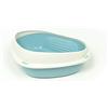 BIANCHERIAWEB Lettiera Toilette Per Gatti Angolare 58x48x20,5cm Modello 700091 Colore Azzurro