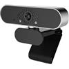 TIEOAXFT Webcam 1080P con microfono USB HD Digital Web Camera 150° Grandangolo Computer portatile Webcast Zoom