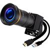 Hotpet Fotocamera USB HDMI con webcam USB 3.0 4K ad alta velocità fino a 60 fps USB con fotocamera per close-up Zoom 5-50 mm fotocamera compatibile con fotocamera industriale Windows Linux Mac