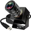 IEights Webcam USB da 12 MP a fuoco variabile per computer 1080P 120fps Zoom manuale Lightburn Camera ad alta velocità 3.6-10mm Zoom 3X USB2.0 PC Cam Varifocal USB Security Webcam per videoconferenze