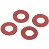 Ding&ng Guarnizione di carta in acciaio rosso, guarnizione di isolamento, guarnizione di isolamento rosso mesone-M10 * 16 * 1 【100 pezzi】