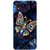 MUTOUREN Cover per Samsung Galaxy A20S Custodia in Silicone TPU Trasparenti Ultra Sottile Antigraffio Antiurto Protettivo Case con Pellicola Proteggi Schermo, Diamond Butterfly
