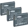 vhbw 3x batteria compatibile con Olympus DS-9500, DS-2600, DS-9000, Voisquare fotocamera (900mAh, 3,6V, Li-Ion)