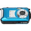 Dioche Fotocamera Subacquea, Fotocamera Digitale 1080P 30MP con Display LCD Fotocamera Impermeabile per Campeggio Snorkeling