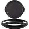 PreNexusFRYC Paraluce e copriobiettivo per fotocamera Canon EF-M 22 mm f/2 e 28 mm f/3.5 da 43 mm, confezione da 1 + 1