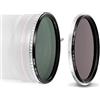 NiSi True Color VND 77mm 1-5 & 5-9 Stop (1-9 Stop totali) Kit Swift | Filtro ND-Vario 1-5 Stops + ND 4 Stop per effetto 5-9 Stop | Sistema Swift con aggancio rapido a pressione | Video e Foto