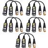 Jeffergarden Connettore Video Balun a 5 Coppie, ABS, Protezione Dalla Luce, Trasmettitore a Doppino Intrecciato per HD CVI AHD TVI CVBS, Distanza di Trasmissione 400 M per Sistemi di Sorveglianza