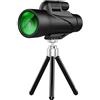 Generic Binocolo ad alta potenza, telescopio monoculare 12x50, monoculare compatto impermeabile ad alta potenza con obiettivo prisma BAK4 portatile con adattatore smartphone e treppiede birdwatching,per