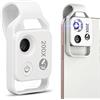 Dpofirs Microscopio per Telefono 200X con Clip Universale a Luce LED, Mini Microscopio Tascabile di Tipo C, Accessori per Fotocamera per Microscopio da 4 Ore per OS Android Smart Phone (Bianco)