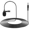 Luocute Microfono a Clip, Microfono da Bavero Avanzato APS, Cavo Schermante a Nucleo Singolo, Lunghezza 1,5 M, Clip in Metallo di Alta qualità, Rotazione di 360 Gradi, per Fotocamera,