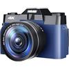JOJIDE Vlog Camera, Fotocamera digitale da 48 MP for fotografia 3quot;Flip Screen Selfile Camcorder 4K Stream Macro Lens Streaming Videocamera(NO TF Card,With Lens-02)