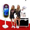 Aookely Macchina fotografica a specchio ovale con stampante per selfie party, touch screen interattivo da 21,5, mini PC integrato, stampa e condivisione istantanea (bianco, stampante e fotobooth)