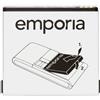 Emporia AK_V33 - Batteria ricaricabile agli ioni di litio, 1450 mAh, 3,7 V, 1450 mAh, agli ioni di litio, 3,7 V, colore: Nero