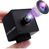 Hotpet Videocamera USB 4K 3840x2160 con mini custodia in alluminio Obiettivo 3,6 mm.