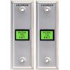 Seco-Larm SD-7103GC-PTQ - Set di 2 piastre illuminate push to exit con timer, in acciaio inox, ritardo regolabile, uscita cicalino, controllo accessi certificato UL, confezione da 2