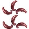 IWOWHERO Artigli di Polpo Realistici Modello Educativo 6 Pezzi in Pvc Rosso e Accessorio Fotografico Versatile Decorazione per Esposizione Creatura Marina da Tavolo