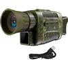 NGBFF Visore Notturno, NV650C 7 Livelli Dispositivo di Visione Notturna A Infrarossi Occhiali 1080P 4X Zoom Digitale Giorno Notte Foto Ripresa Video Telescopio Monoculare,per birdwatching, sport all'aria a