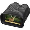 NGBFF Visore Notturno, Binocolo for occhiali for visione notturna con 2.5K UHD 40MP 10X ottico 8X Zoom digitale 300M for caccia campeggio,per birdwatching, sport all'aria aperta, viaggi,(Black with 64GB TF