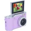 Denash Camera da Zoom Digitale da 48 MP, Risoluzione 1080p, Zoom Elettronico 18x con Luce di Riempimento a LED, per L'assunzione di Selfie e L'anteprima dei Contenuti (PURPLE)