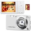 TFixol Fotocamera digitale con uscita video HD 56MP 4K 20X Flash integrato Shake 2 schermo da 7 pollici per adolescenti studenti ragazzi ragazze