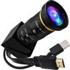 ELP Telecamera USB 4K HDMI Zoom Manuale Webcam Teleobiettivo a doppia uscita per Computer TV Proiettore 5-50mm Zoom 10X Mini telecamera Lightburn Telecamera di sicurezza USB industriale per laptop Pi