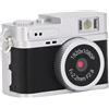 VBESTLIFE Mini Fotocamera del Portachiavi, Telecamera per Pollice retrò HD 1080p da 20 MP con Schermo 0,96 Pollici e Luce di Riempimento a LED, Durata della Batteria da 120 Minuti per la (BLACK)