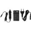 vhbw Batteria base ricarica incl. adattatore da autoveicolo compatibile con Panasonic Lumix DMC-TZ80. compatibile con ricaricare le batterie: DMW-BLG10, DMW-BLG10E