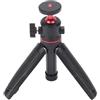 KKPLZZ Treppiede da Tavolo, Testa a Sfera Girevole a 360 Gradi con Foro di Espansione da 1/4 di Pollice, Alta Compatibilità per Fotocamera Mirrorless per Smartphone Fotocamera Com (Nero)