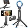 FunApricity Treppiede magnetico per telefono, treppiedi pieghevole, bastone magnetico per selfie, mini treppiede per cellulare, supporto da scrivania per smartphone, supporto da scrivania per registrazione video