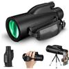 NKMWL Telescopio monoculare 12 x 50 con supporto per smartphone e treppiede per adulti e bambini, HD ad alta potenza Bak4 Prisma Monoculare impermeabile per caccia, campeggio, birdwatching escursionismo,