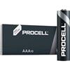 Zarivy Batteria alcalina Procell AAA - LR03 1,5 V, ideale per dispositivi ad alte prestazioni. Presentato in scatola da 10 pezzi, con dimensioni di Ø10,5x44,5 mm. Energia durevole e affidabile.
