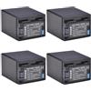 ARPZPPSK Batteria Al Litio: Batteria BP-745 BP745 Da 4450 MAh, Compatibile Con Canon, For BP 745, BP-709, BP-718, BP709, BP718, BP-727, HF406, R3, VIXIA, HF, M50, HFM50, M500(4x Battery)