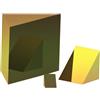 LXXOZ 1pc K9 Specchio ad angolo retto Pellicola dorata + Protezione Dimensioni 5 * 5 * 5-50 * 50 * 50 Elemento ottico Attrezzatura sperimentale K9 Vetro ottico(GM16-010-AU)