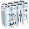 Ansmann 1311 - 0012 - 590 batteria ricaricabile Batterie Mignon AA, 1,2 V/mAh, NiMH Argento