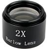 Generic 1.25 2X Lente di Barlow Metallo Multi-Rivestito Ottica Telescopio Accessori for oculare 31.7mm Con M28.6x0.6 Ricambi per telescopi astronomici