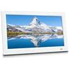 BoTongSiHai Display Pubblicitario Con Schermo IPS HD - Cornice Digitale Multifunzione, Telecomando, USB/SD, Riproduce Video/Musica/Foto/E-book, Sensore Di Movimento, Montabile A Parete(White,32in)