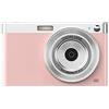 MZZYG Videocamera Micro SLR Camera 4K Video Fotocamera Digitale Portatile Schermo VLOG retrò Auto Focus Selfie Camera(Pink)