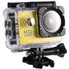 Bindpo Mini fotocamera Sport DV, 1080P Full HD LCD action camera impermeabile 30m fotocamera Sport Outdoor DV fotocamera Mini videocamera con Accessori di Montaggio Kit(Giallo)